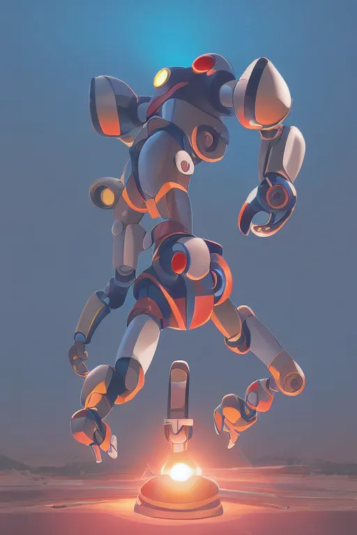 Image similar to metabots medabots medarotto medarot robot minimalist comics, behance hd by jesper ejsing, by rhads, makoto shinkai and lois van baarle, ilya kuvshinov, rossdraws global illumination ray tracing hdr radiating a glowing aura