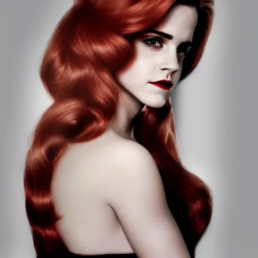 Image similar to Emma Watson as Jessica Rabbit, (Nikon, modelsociety, symmetric balance)