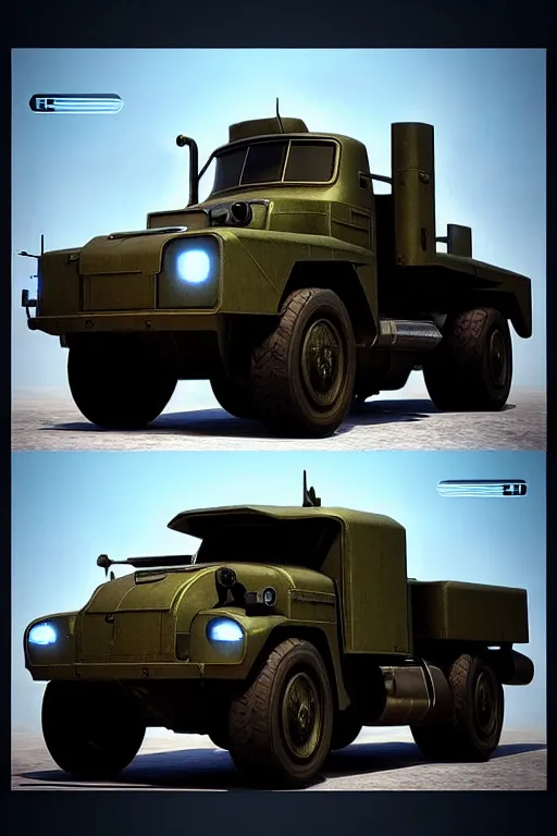 Image similar to “ cybertruck in war thunder game. front on, symmetrical. industrial design. good design award, innovative product concepts, most respected design, amazing depth, glowing, 3 d octane cycle unreal engine 5, volumetric lighting, cinematic lighting, cgstation artstation concept art ”