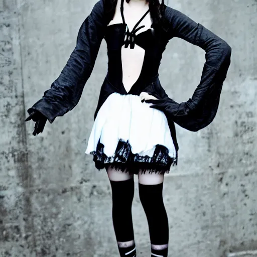 Image similar to Goth Emma Watson Anime Girl