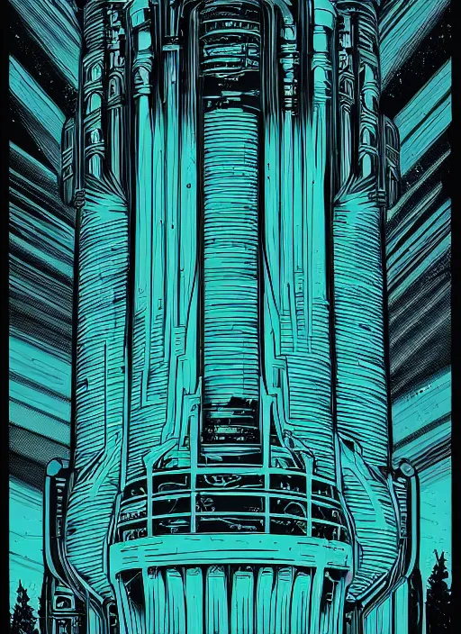 Image similar to a nuclear reactor control rods by Dan Mumford