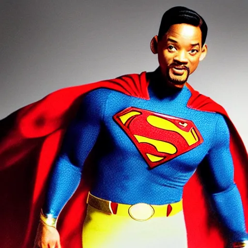 Prompt: will smith as superman