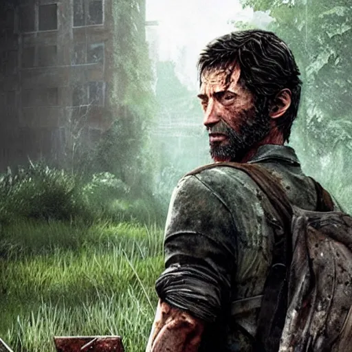 Image similar to Hugh Jackman as Joel in The Last of Us