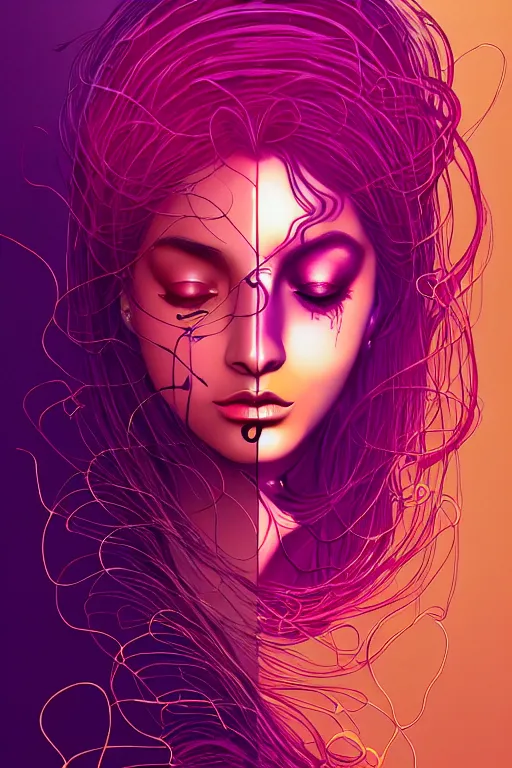 Image similar to 👁👩🏾🌹👾, phantom, dreary, dramatic, fluid, golden ratio, artstation, moebius + loish, hd, long vines,