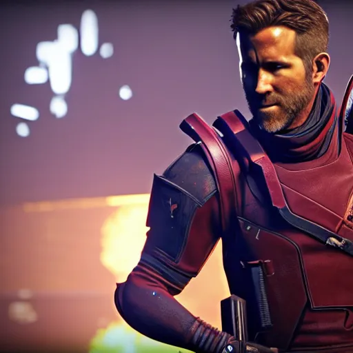 Prompt: ryan reynolds in destiny 2, highly detailed, extremely high quality, hd, 4 k, 8 k, canon 3 0 0 mm, professional photographer, 4 0 mp, lifelike, top - rated, award winning, realistic, detailed lighting, detailed shadows, sharp, no blur, edited, corrected, trending