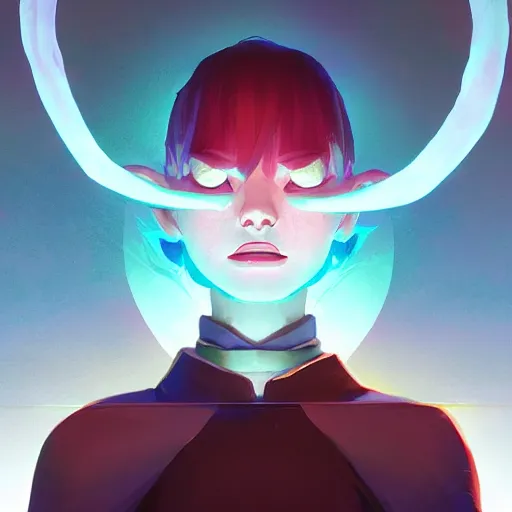 Image similar to face icon stylized minimalist magic : the gathering, loftis, cory behance hd by jesper ejsing, by rhads, makoto shinkai and lois van baarle, ilya kuvshinov, rossdraws global illumination