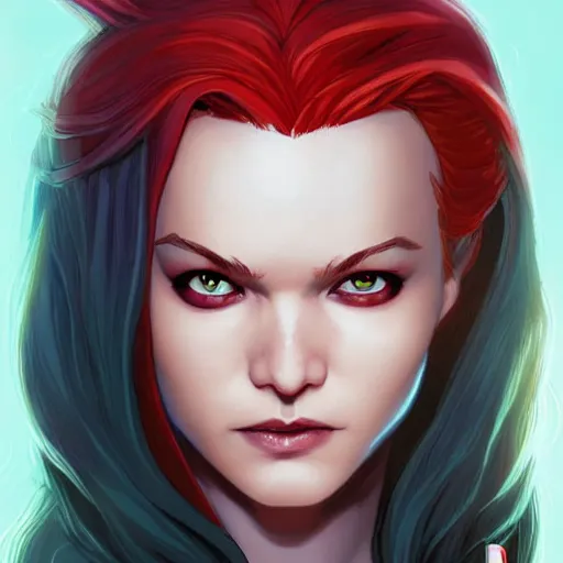 Prompt: Rogue x-men marvel, Lilo Reinhart, smile, long red hair, white streak in hair, realistic character concept, full body shot, cute fun pose, comic book, illustration, symmetrical face and body, cinematic lighting, hyperdetailed, 8k, high resolution, Charlie Bowater, Tom Bagshaw, single face, insanely detailed and intricate, beautiful