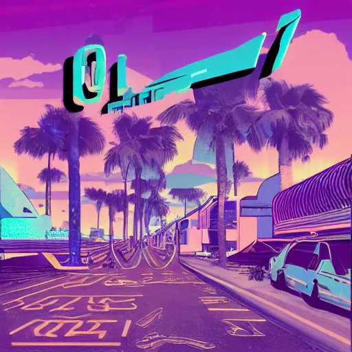 Image similar to lofi vaporwave retro futurism album artwork