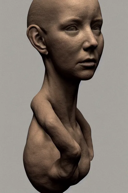 Prompt: an extremely high quality hd, a sculpture of a human being held by a horse, a surrealist sculpture by vanessa beecroft, featured on zbrush central, new sculpture, zbrush, lovecraftian, grotesque, 8 k, ultra realistic, very realistic