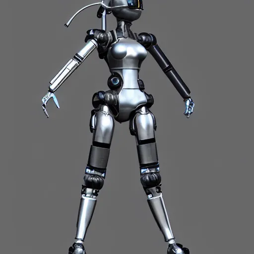 Image similar to professional engineering CAD exploded view of a realistic android bodyguard modeled after 2B nier automata, solidworks, catia, autodesk inventor, unreal engine, gynoid cad design inspired by Masamune Shirow and Boston Dynamics and Ross Tran and WLOP, product showcase, octane render 4k