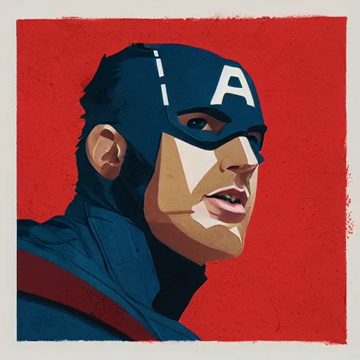 Image similar to Chris Evans Captain America profile picture by Sachin Teng, asymmetrical, Organic Painting , Matte Painting, geometric shapes, hard edges, graffiti, street art:2 by Sachin Teng:4