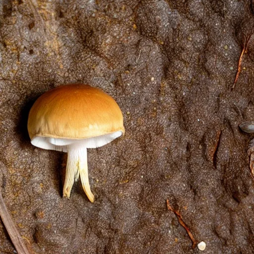 Prompt: one mushroom cap, bottom view, lamellae are clearly visible, no stipe, black background, hyper realistic, photografy,8k, epic composition