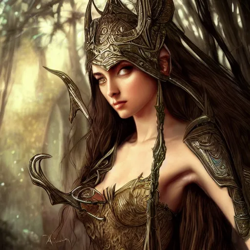Prompt: a photograpic of elven archers, cute, fantasy, intricate, elegant, centered, wide lens, highly detailed, digital painting, artstation, long shot, photographic, half-body portrait, concept art, smooth, sharp focus, illustration, art by artgerm and H R Giger and alphonse mucha