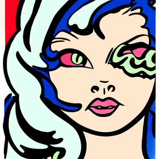 Prompt: kitten large roy lichtenstein print