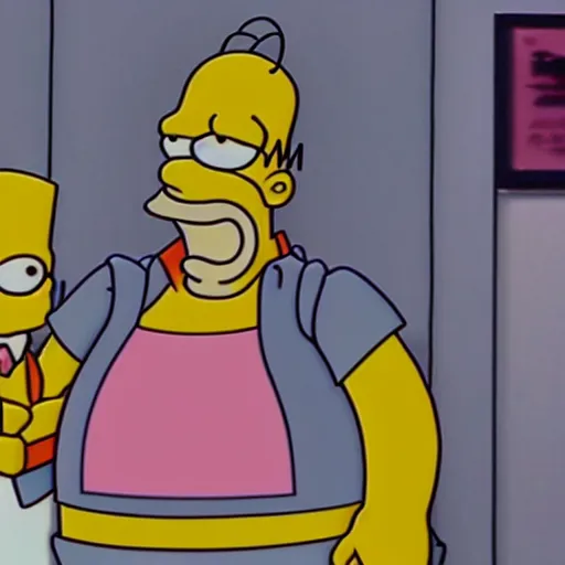 Image similar to homer simpson in neon genesis evangelion