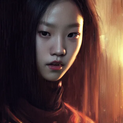 Image similar to jisoo of blackpink, hyperrealistic portrait, bladerunner street, art of elysium by jeremy mann and alphonse mucha, fantasy art, photo realistic, dynamic lighting, artstation, poster, volumetric lighting, very detailed face, 8 k, award winning