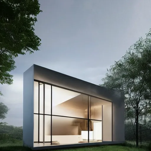 Image similar to translucence house a reflection of our life. a place where we can't hide our activities, dreams, and thoughts by jon 1 1 7 sp architect trending on behance using unreal engine