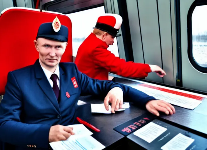 Image similar to train driver of the Russian Railways