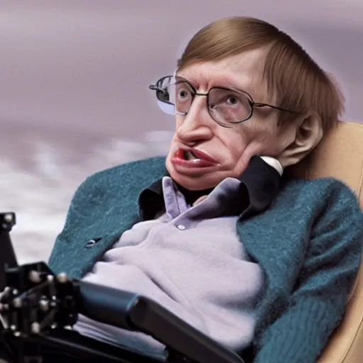 Image similar to Live Action Still of Stephen Hawking in Harry Potter, real life, hyperrealistic, ultra realistic, realistic, highly detailed, epic, HD quality, 8k resolution, body and headshot, film still