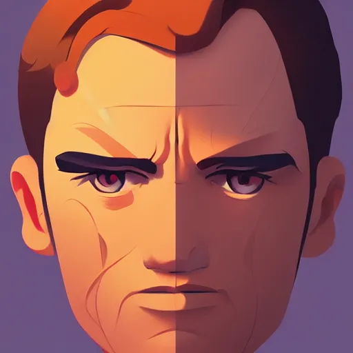 Image similar to face icon stylized minimalist agent 0 0 7, loftis, cory behance hd by jesper ejsing, by rhads, makoto shinkai and lois van baarle, ilya kuvshinov, rossdraws global illumination