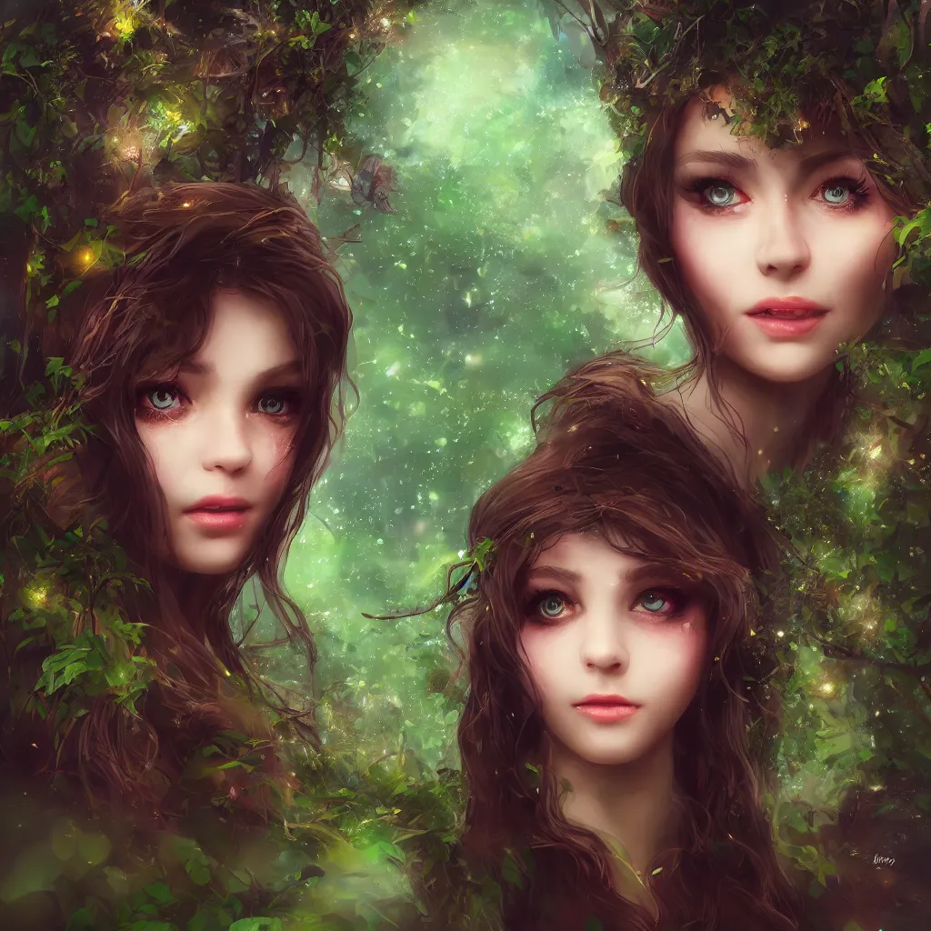 Image similar to a_gorgeous_photography_of_the_face_of_a_magical_fairy_in_the_night_in_a_forest_4k_detailed_trending_on_artstation