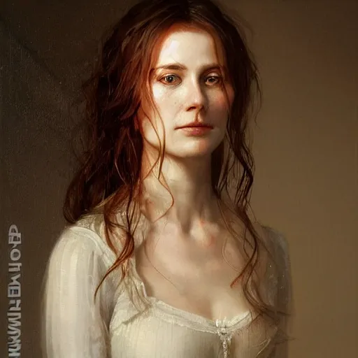 Image similar to portrait of a danish woman ( 3 5 ) from denmark in 2 0 2 1, an oil painting by ross tran and thomas kincade