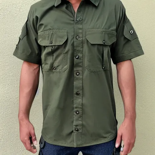 Prompt: cargo tactical cargo shirt