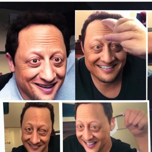 Image similar to rob schneider transformed into a stapler