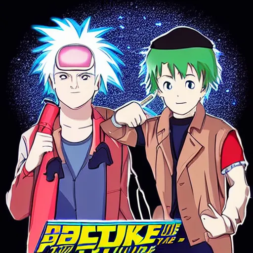 Prompt: Back to the Future Anime