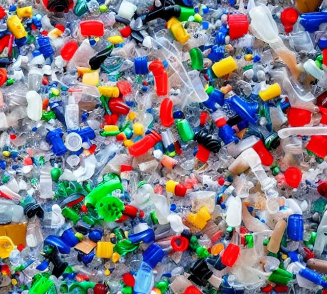 Prompt: the plastic world has won this war