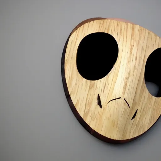 Prompt: hollow knight wooden mask