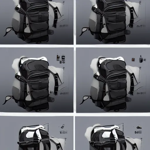 Prompt: modular game item, futuristic computer backpack, very realistic , artstation, concept art , game art, high quality,