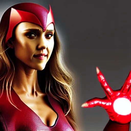 Image similar to Jessica Alba as scarlet witch