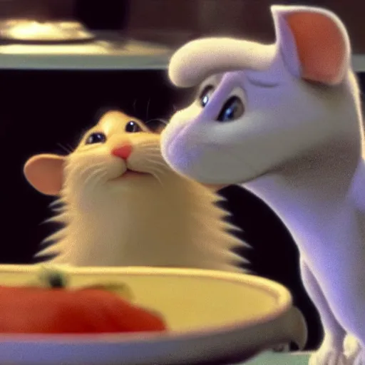 Prompt: Ratatouille but Alfredo Linguini is the cat Tom