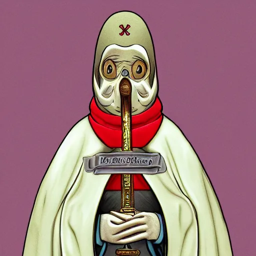 Prompt: anthropomorphic squid pope wearing a miter and holding a crosier, ultra detailed, 8 k, trending on artstation, award - winning art,