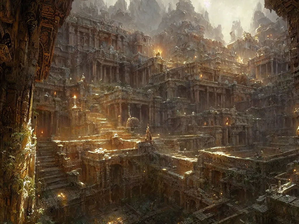 Image similar to forgotten ancient city, fantasy, ultra realistic, concept art, intricate details, highly detailed by greg rutkowski, gaston bussiere, craig mullins, simon bisley, eddie mendoza