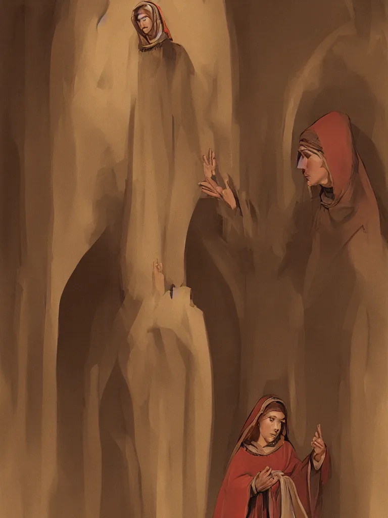 Image similar to religious woman by disney concept artists, blunt borders, rule of thirds