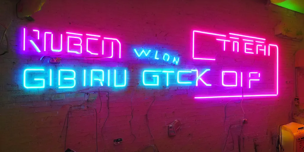 Image similar to twitch, cyberpunk, neon, glow, neon sign