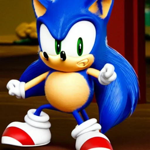 Image similar to very very very fat sonic the hedgehog