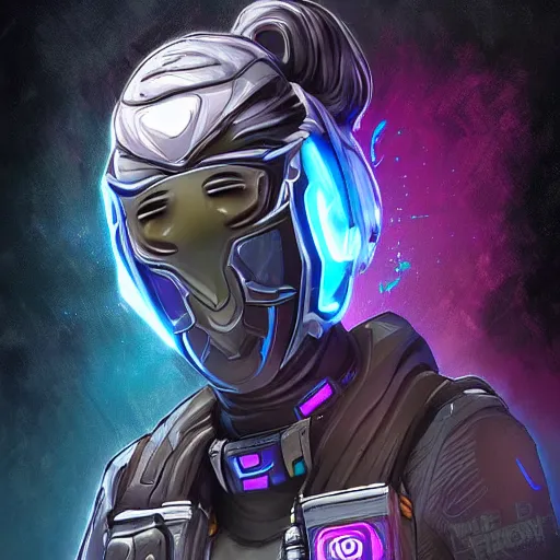 Prompt: wraith from apex legends, digital art, character design