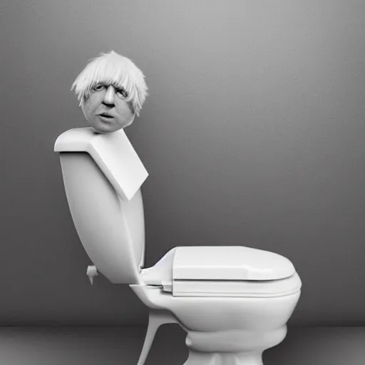 Image similar to boris johnson as a toilet, photorealistic, highly detailed 8 k