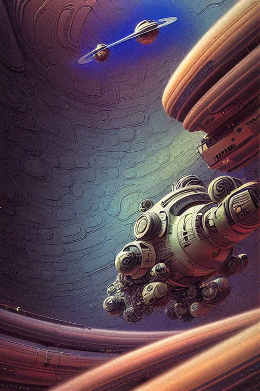 Prompt: design only! 2 0 5 0 s retro future art 1 9 7 0 s science fiction borders lines decorations space machine, mech, robot. muted colors. by jean - baptiste monge, ralph mcquarrie, marc simonetti, 1 6 6 7. mandelbulb 3 d, fractal flame, jelly fish, coral