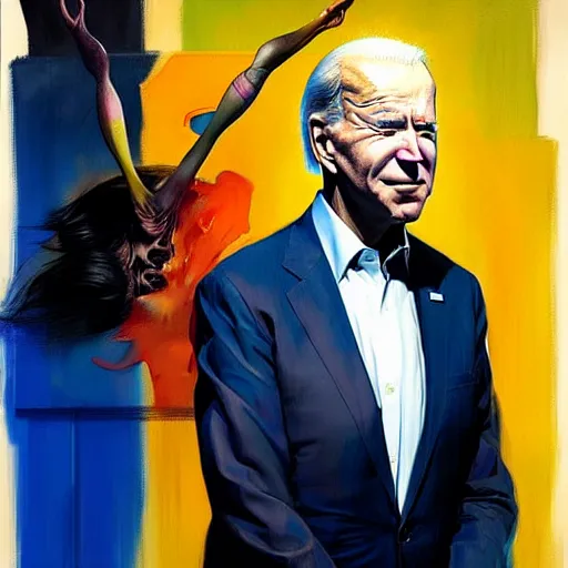 Image similar to joe biden in the style of adrian ghenie, esao andrews, ( ( ( jenny saville ) ) ), edward hopper, surrealism, dark art by james jean