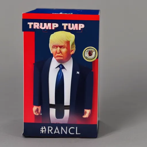 Image similar to donald trump minimalist action figure in original packaging