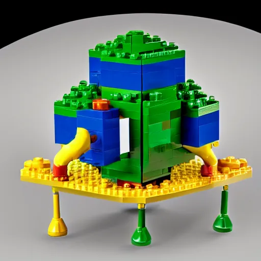 Prompt: lego set of a dyon sphere, cover illustration, lego style