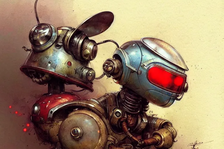 Image similar to adventurer ( ( ( ( ( 1 9 5 0 s retro future robot mouse explorer vehical. muted colors. ) ) ) ) ) by jean baptiste monge!!!!!!!!!!!!!!!!!!!!!!!!! chrome red