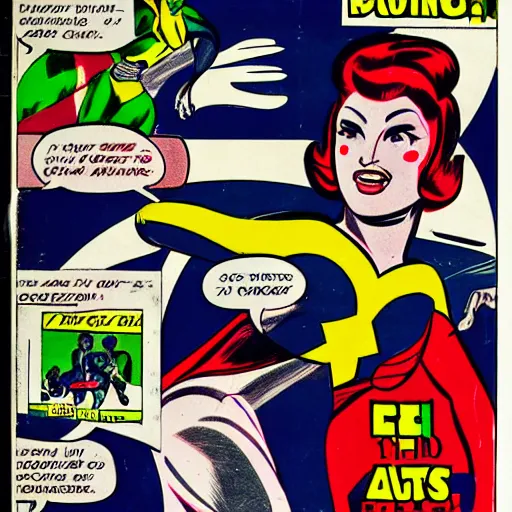 Prompt: color palette silver age comics