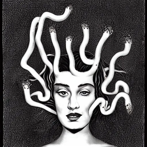 Prompt: medusa by david lynch