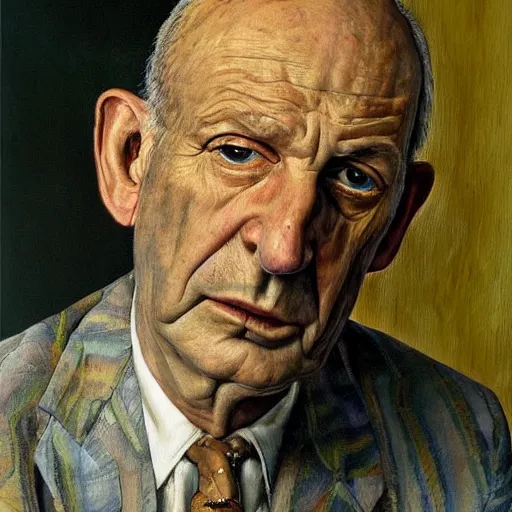 Image similar to high quality high detail painting by lucian freud, hd, warren ellis