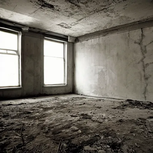 Prompt: a photograph of a room where nothing is recognizable. nobody can name anything in the image.